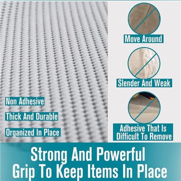 Shelf Drawer Liner Non-Adhesive Non Slip Durable Strong Long Size 12 in X 20ft - Picture 1 of 1